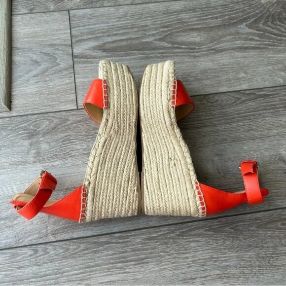 J Crew VACHETTA Leather Platform Espadrille Sandals - Picture 6 of 13